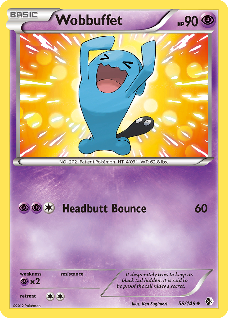 Wobbuffet (58/149) [Black & White: Boundaries Crossed] | Dragon's Lair Comics and Fantasy Houston TX
