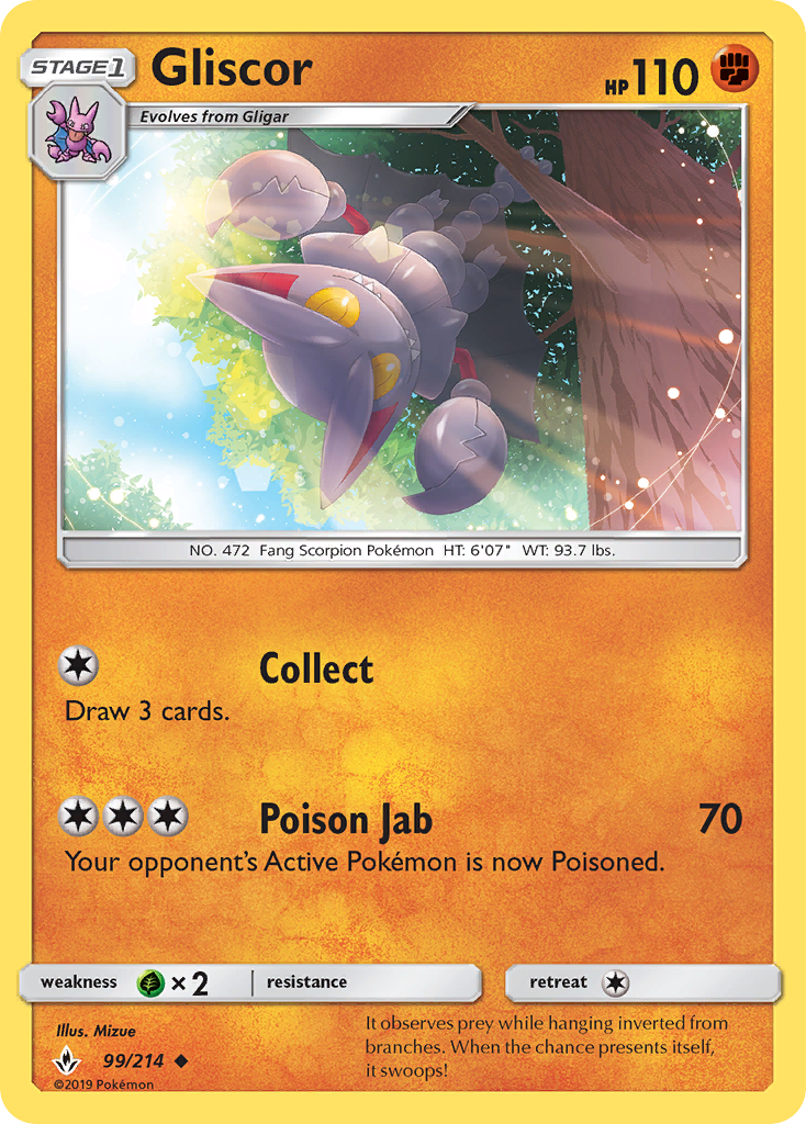 Gliscor (99/214) [Sun & Moon: Unbroken Bonds] | Dragon's Lair Comics and Fantasy Houston TX