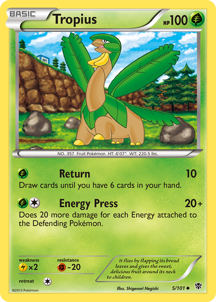 Tropius (5/101) [Black & White: Plasma Blast] | Dragon's Lair Comics and Fantasy Houston TX