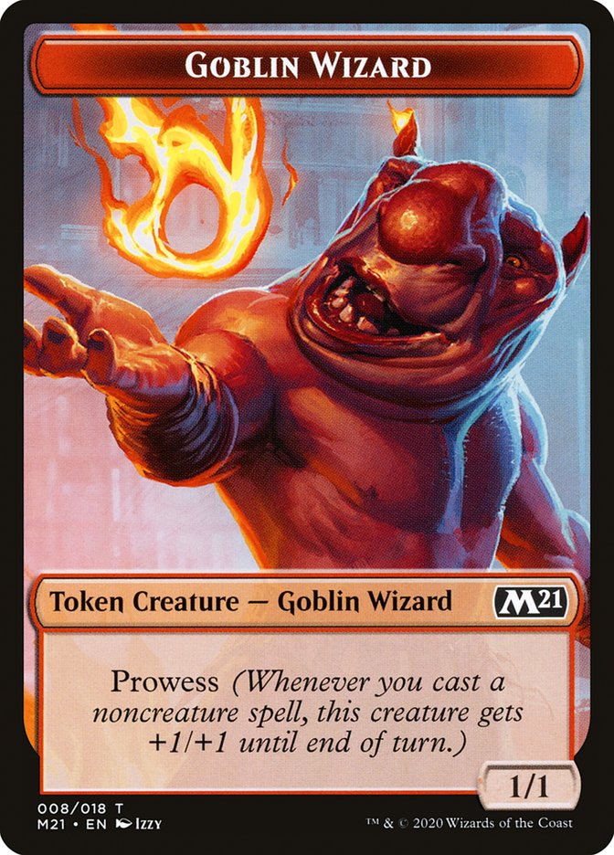 Demon // Goblin Wizard Double-Sided Token [Core Set 2021 Tokens] | Dragon's Lair Comics and Fantasy Houston TX
