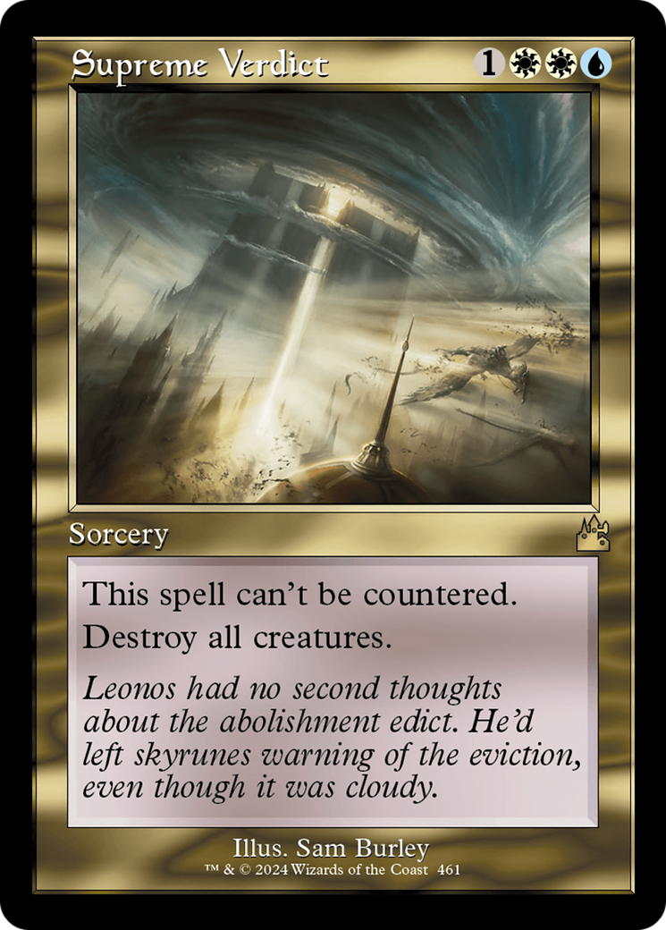 Supreme Verdict (Retro Frame) [Ravnica Remastered] | Dragon's Lair Comics and Fantasy Houston TX