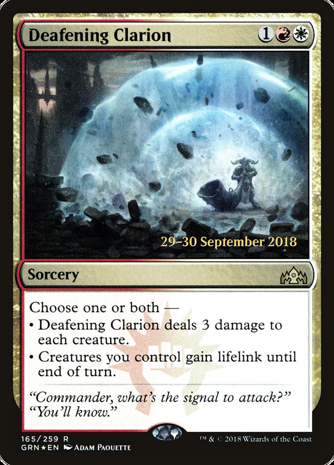 Deafening Clarion [Guilds of Ravnica Prerelease Promos] | Dragon's Lair Comics and Fantasy Houston TX