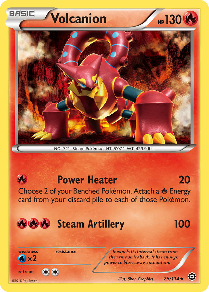 Volcanion (25/114) [XY: Steam Siege] | Dragon's Lair Comics and Fantasy Houston TX