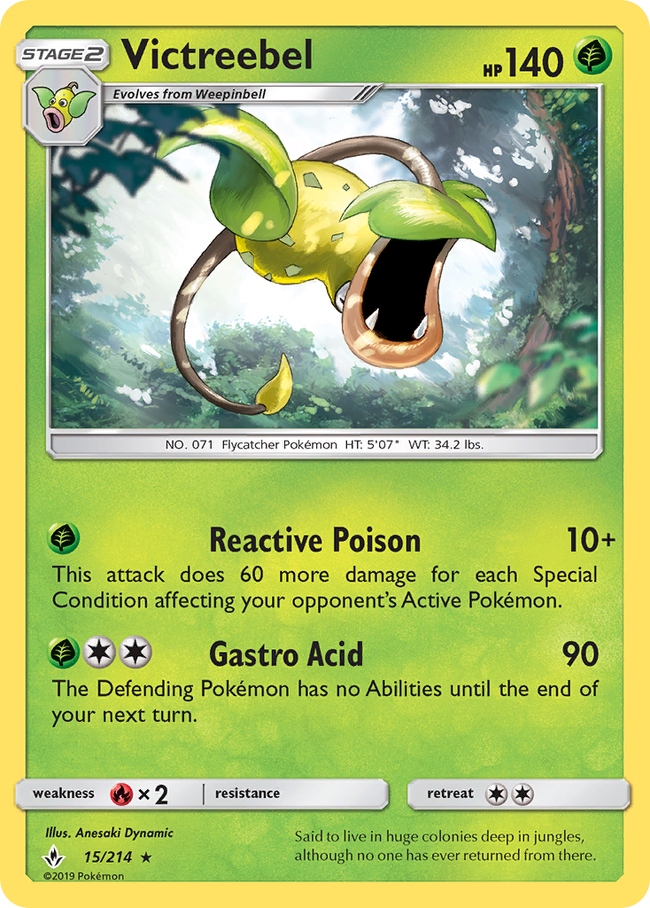 Victreebel (15/214) [Sun & Moon: Unbroken Bonds] | Dragon's Lair Comics and Fantasy Houston TX