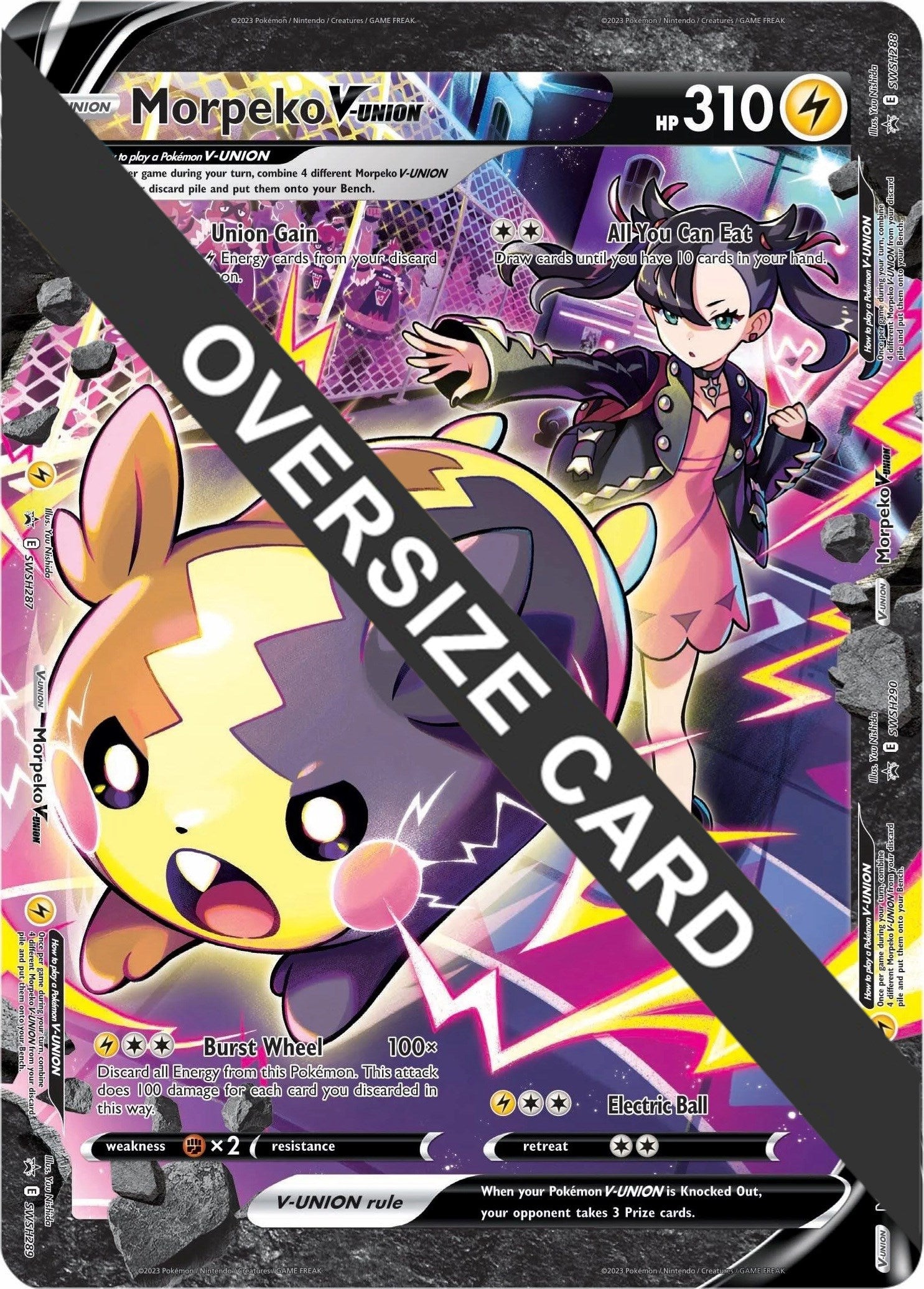 Morpeko V-UNION (SWSH287-290) (Jumbo Card) [Sword & Shield: Black Star Promos] | Dragon's Lair Comics and Fantasy Houston TX