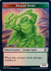 Beast // Dragon Spirit Double-Sided Token [Dungeons & Dragons: Adventures in the Forgotten Realms Commander Tokens] | Dragon's Lair Comics and Fantasy Houston TX