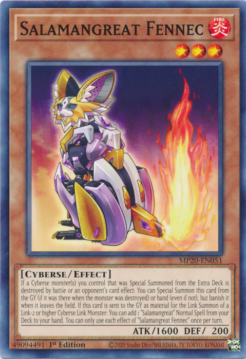 Salamangreat Fennec [MP20-EN051] Common | Dragon's Lair Comics and Fantasy Houston TX