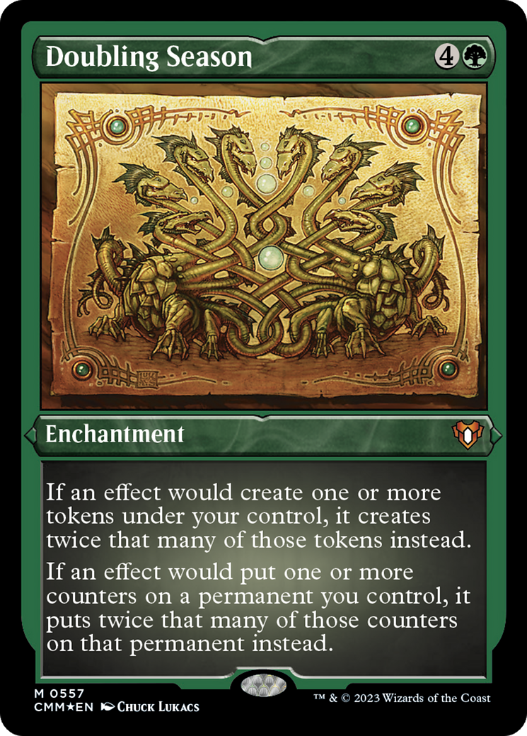 Doubling Season (Foil Etched) [Commander Masters] | Dragon's Lair Comics and Fantasy Houston TX