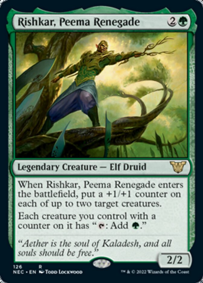 Rishkar, Peema Renegade [Kamigawa: Neon Dynasty Commander] | Dragon's Lair Comics and Fantasy Houston TX