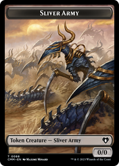 Sliver Army // Sliver Double-Sided Token [Commander Masters Tokens] | Dragon's Lair Comics and Fantasy Houston TX