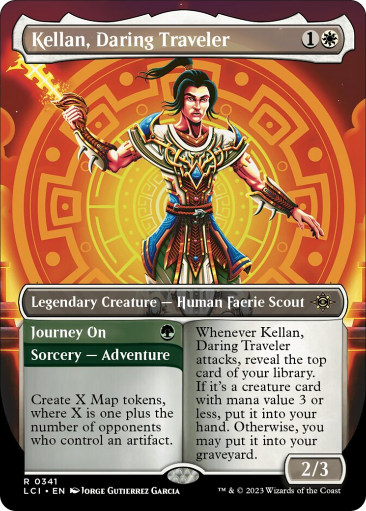 Kellan, Daring Traveler (Borderless) [The Lost Caverns of Ixalan] | Dragon's Lair Comics and Fantasy Houston TX