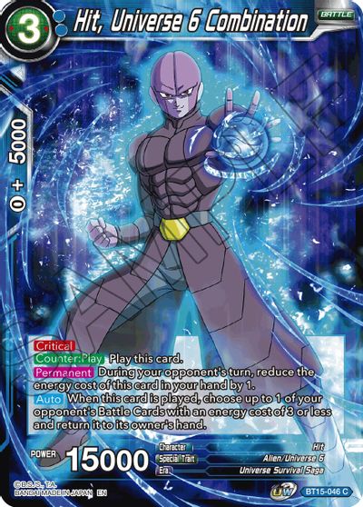 Hit, Universe 6 Combination (BT15-046) [Saiyan Showdown] | Dragon's Lair Comics and Fantasy Houston TX