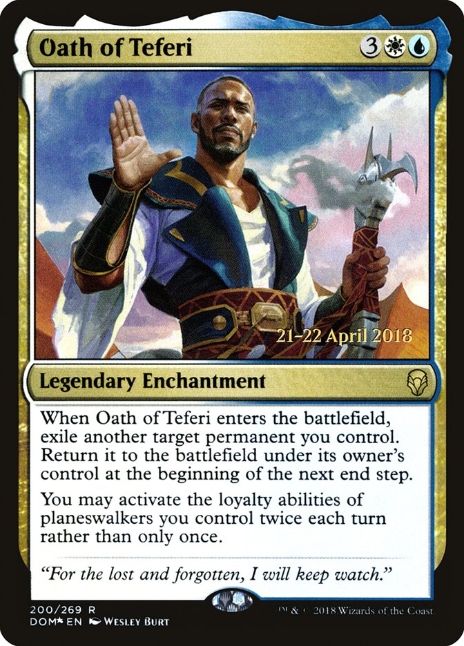 Oath of Teferi [Dominaria Prerelease Promos] | Dragon's Lair Comics and Fantasy Houston TX
