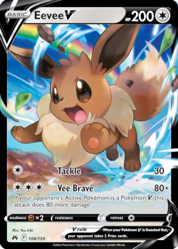 Eevee V (108/159) [Sword & Shield: Crown Zenith] | Dragon's Lair Comics and Fantasy Houston TX