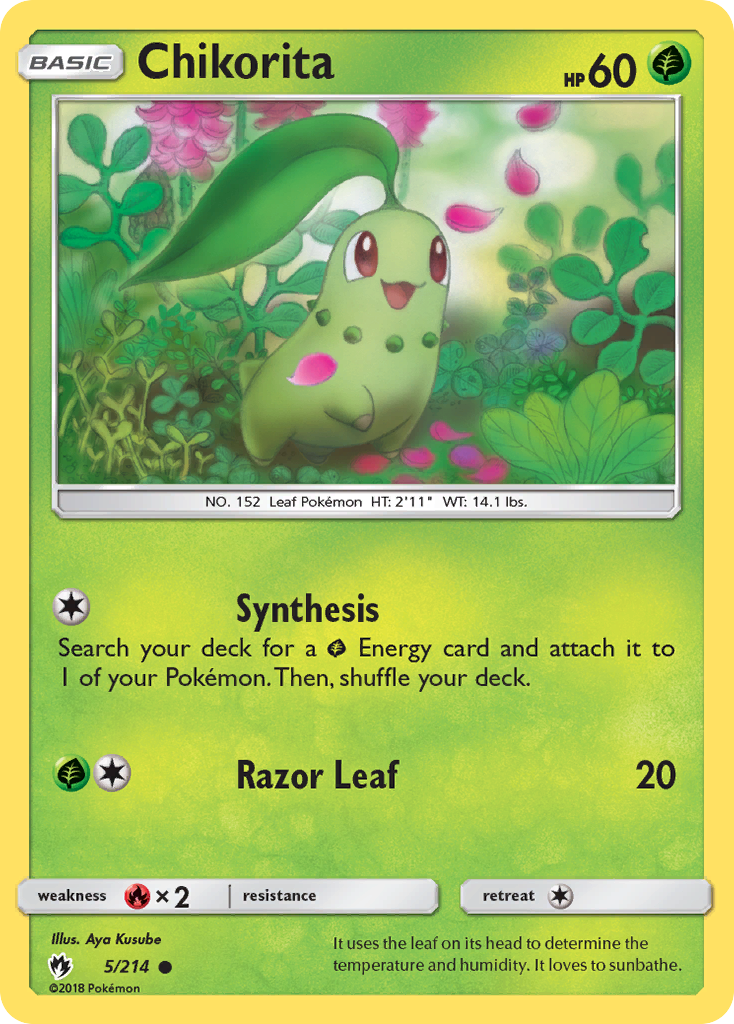 Chikorita (5/214) [Sun & Moon: Lost Thunder] | Dragon's Lair Comics and Fantasy Houston TX