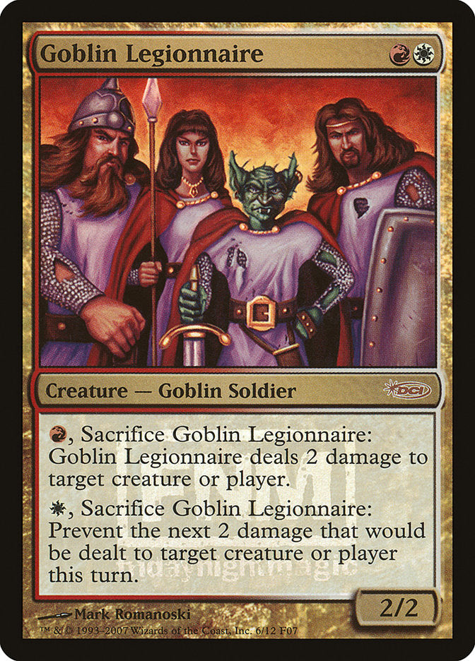 Goblin Legionnaire [Friday Night Magic 2007] | Dragon's Lair Comics and Fantasy Houston TX