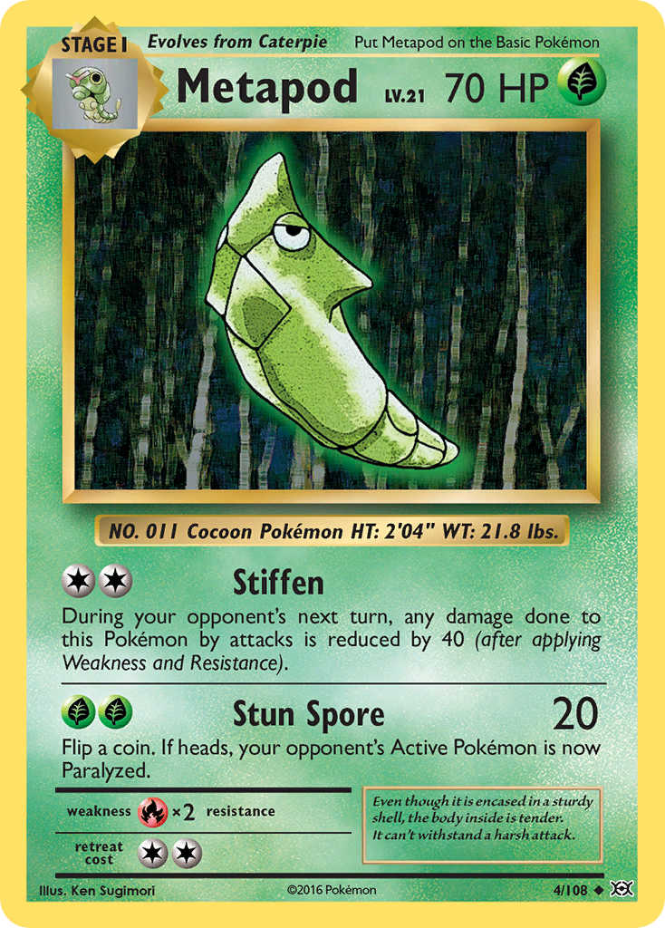 Metapod (4/108) [XY: Evolutions] | Dragon's Lair Comics and Fantasy Houston TX