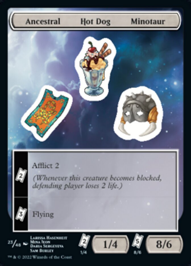 Ancestral Hot Dog Minotaur [Unfinity Stickers] | Dragon's Lair Comics and Fantasy Houston TX