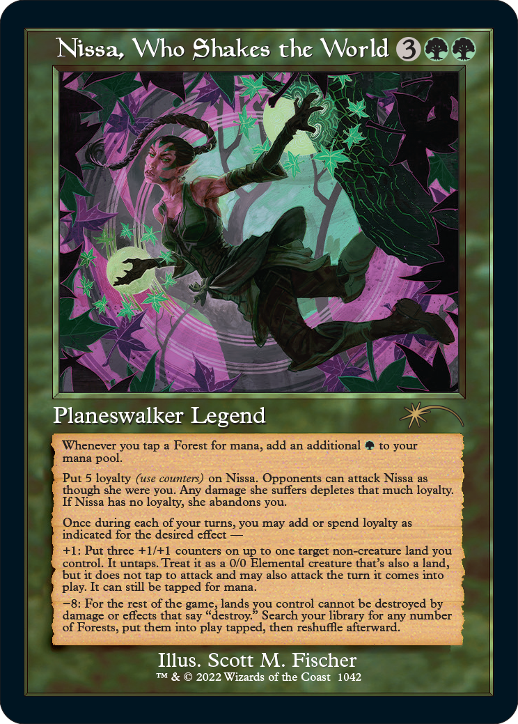 Nissa, Who Shakes the World (Retro) [Secret Lair Drop Series] | Dragon's Lair Comics and Fantasy Houston TX