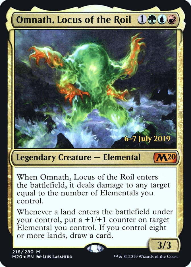 Omnath, Locus of the Roil [Core Set 2020 Prerelease Promos] | Dragon's Lair Comics and Fantasy Houston TX