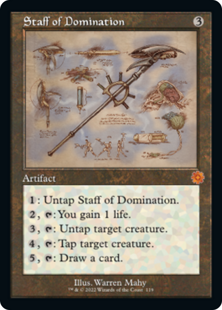 Staff of Domination (Retro Schematic) [The Brothers' War Retro Artifacts] | Dragon's Lair Comics and Fantasy Houston TX