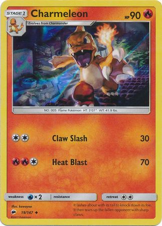 Charmeleon (19/147) (Premium Collection Promo) [Sun & Moon: Burning Shadows] | Dragon's Lair Comics and Fantasy Houston TX