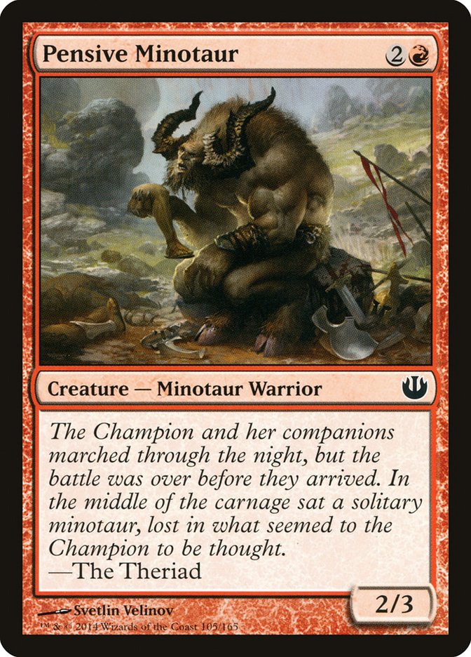 Pensive Minotaur [Journey into Nyx] | Dragon's Lair Comics and Fantasy Houston TX