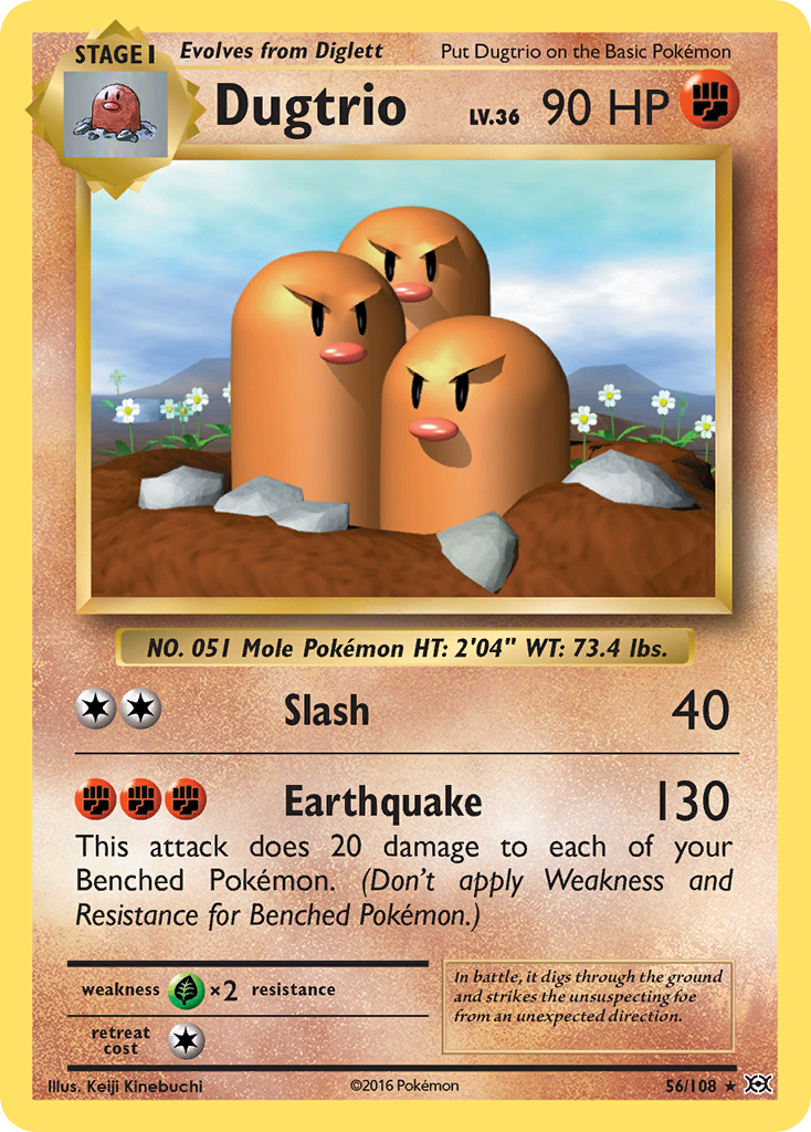 Dugtrio (56/108) [XY: Evolutions] | Dragon's Lair Comics and Fantasy Houston TX