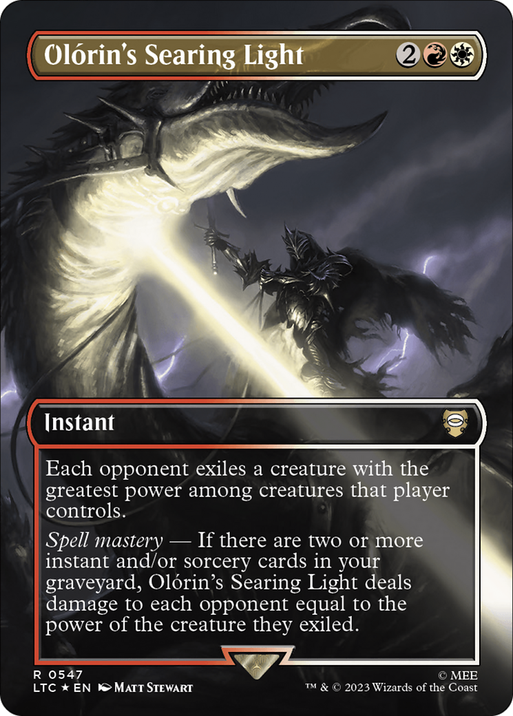 Olorin's Searing Light (Borderless) (Surge Foil) [The Lord of the Rings: Tales of Middle-Earth Commander] | Dragon's Lair Comics and Fantasy Houston TX