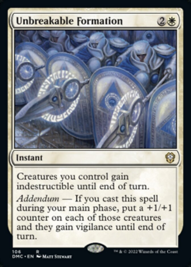 Unbreakable Formation [Dominaria United Commander] | Dragon's Lair Comics and Fantasy Houston TX