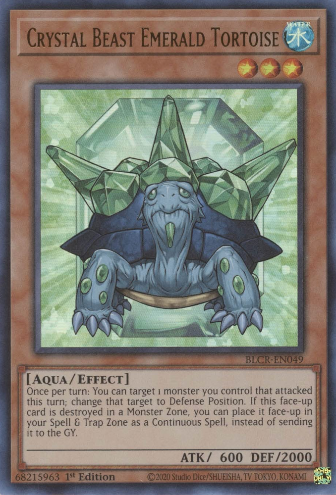 Crystal Beast Emerald Tortoise [BLCR-EN049] Ultra Rare | Dragon's Lair Comics and Fantasy Houston TX