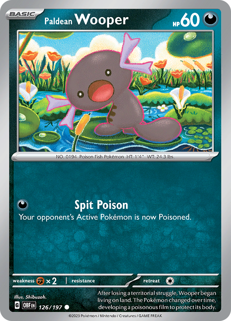 Paldean Wooper (126/197) [Scarlet & Violet: Obsidian Flames] | Dragon's Lair Comics and Fantasy Houston TX