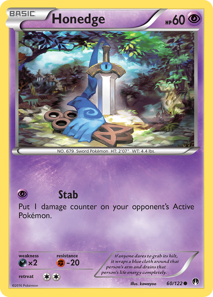 Honedge (60/122) [XY: BREAKpoint] | Dragon's Lair Comics and Fantasy Houston TX