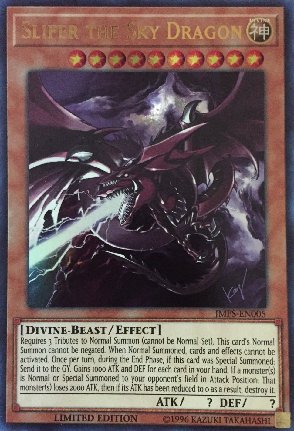 Slifer the Sky Dragon [JMPS-EN005] Ultra Rare | Dragon's Lair Comics and Fantasy Houston TX