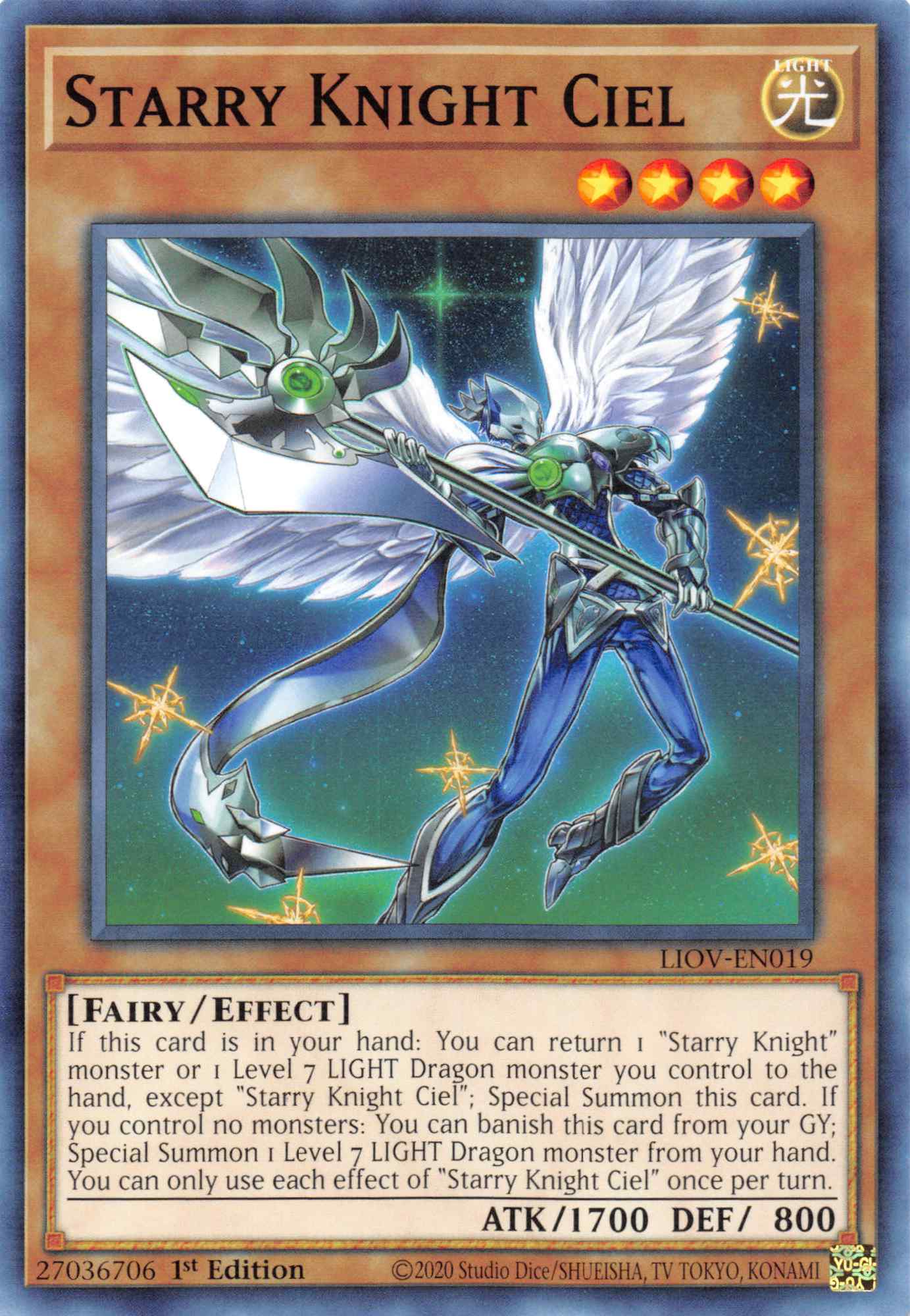 Starry Knight Ciel [LIOV-EN019] Common | Dragon's Lair Comics and Fantasy Houston TX