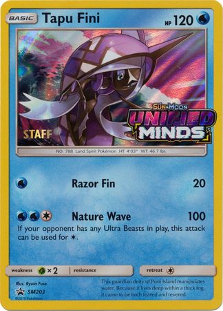 Tapu Fini (SM203) (Staff Prerelease Promo) [Sun & Moon: Black Star Promos] | Dragon's Lair Comics and Fantasy Houston TX