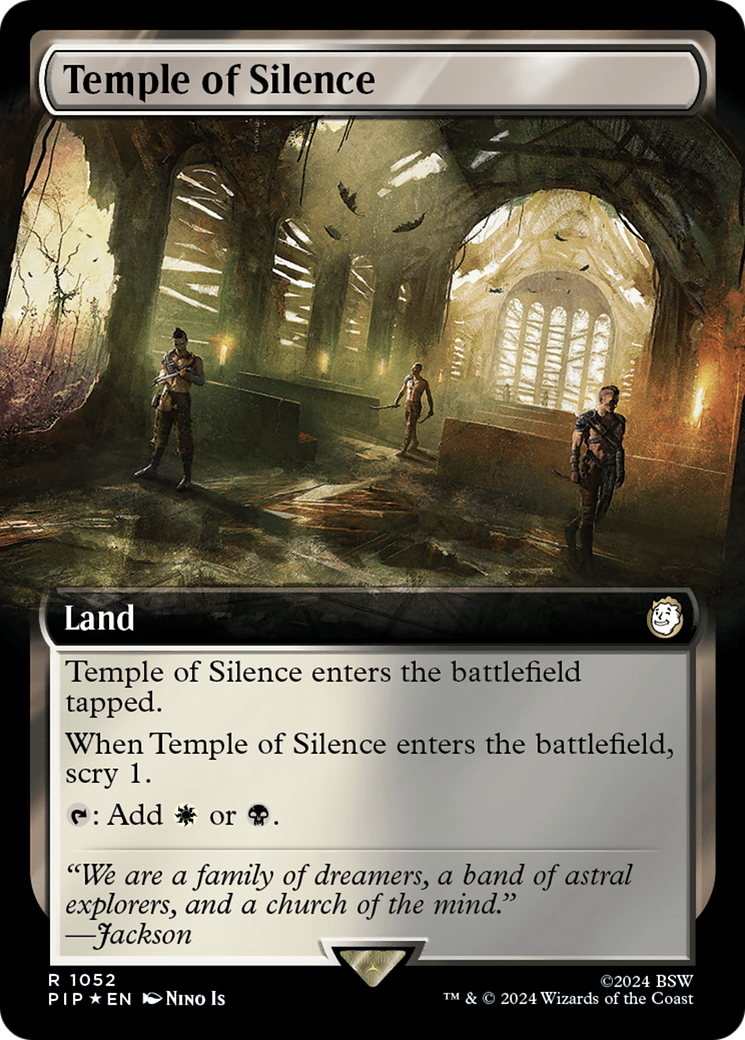 Temple of Silence (Extended Art) (Surge Foil) [Fallout] | Dragon's Lair Comics and Fantasy Houston TX