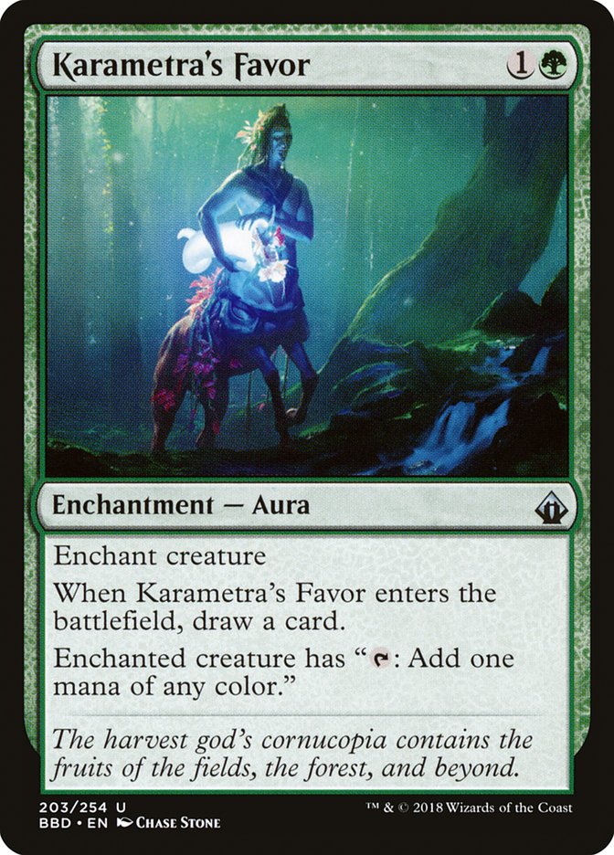 Karametra's Favor [Battlebond] | Dragon's Lair Comics and Fantasy Houston TX
