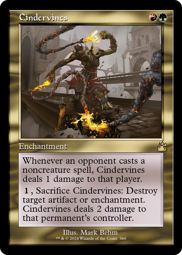 Cindervines (Retro Frame) [Ravnica Remastered] | Dragon's Lair Comics and Fantasy Houston TX