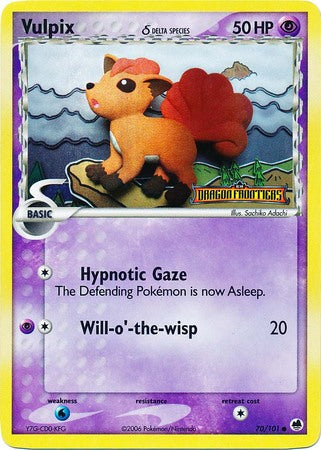 Vulpix (70/101) (Delta Species) (Stamped) [EX: Dragon Frontiers] | Dragon's Lair Comics and Fantasy Houston TX