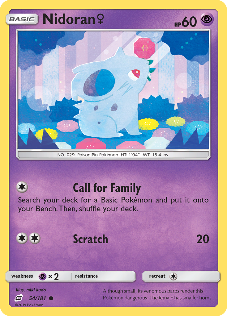 Nidoran (54/181) (Female) [Sun & Moon: Team Up] | Dragon's Lair Comics and Fantasy Houston TX
