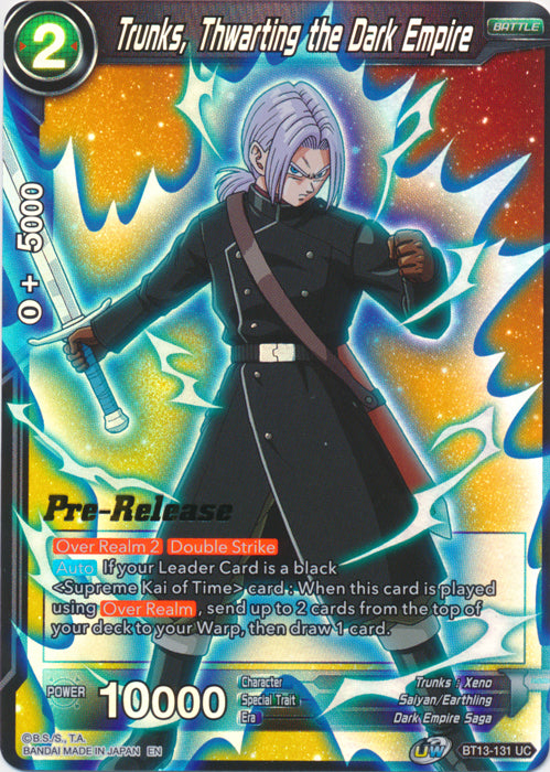 Trunks, Thwarting the Dark Empire (BT13-131) [Supreme Rivalry Prerelease Promos] | Dragon's Lair Comics and Fantasy Houston TX