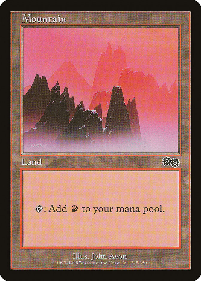 Mountain (345) [Urza's Saga] | Dragon's Lair Comics and Fantasy Houston TX