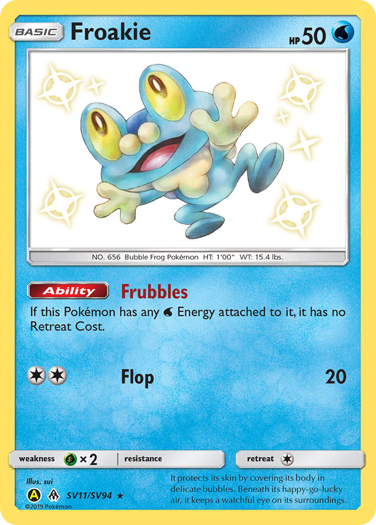 Froakie (SV11/SV94) [Sun & Moon: Hidden Fates - Shiny Vault] | Dragon's Lair Comics and Fantasy Houston TX