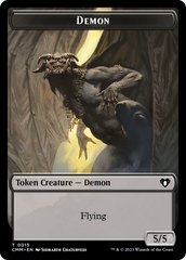 Eldrazi Spawn // Demon Double-Sided Token [Commander Masters Tokens] | Dragon's Lair Comics and Fantasy Houston TX