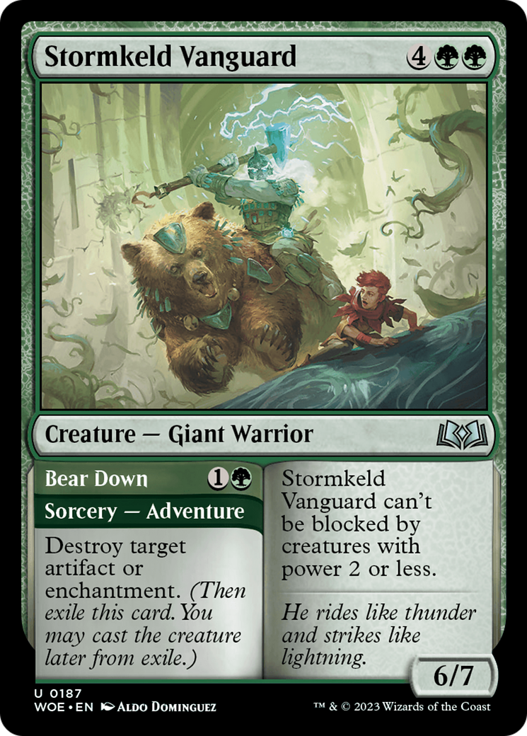 Stormkeld Vanguard // Bear Down [Wilds of Eldraine] | Dragon's Lair Comics and Fantasy Houston TX