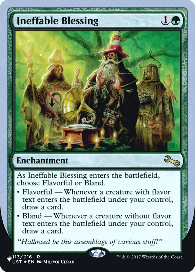 Ineffable Blessing (Flavorful) (Unfinity Foil Edition) [The List] | Dragon's Lair Comics and Fantasy Houston TX