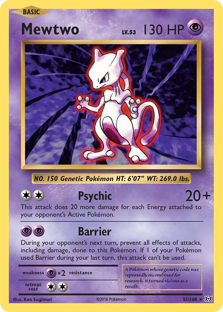 Mewtwo (51/108) (Theme Deck Exclusive) [XY: Evolutions] | Dragon's Lair Comics and Fantasy Houston TX