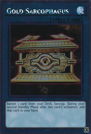 Gold Sarcophagus [NKRT-EN041] Platinum Rare | Dragon's Lair Comics and Fantasy Houston TX