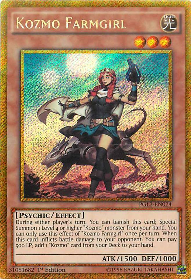 Kozmo Farmgirl [PGL3-EN024] Gold Secret Rare | Dragon's Lair Comics and Fantasy Houston TX